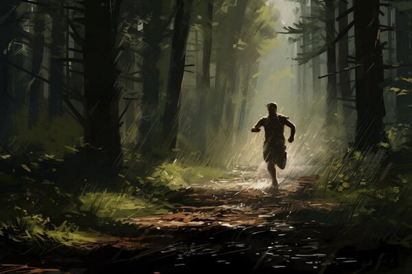 Фотография перформанса «Беги на свет»