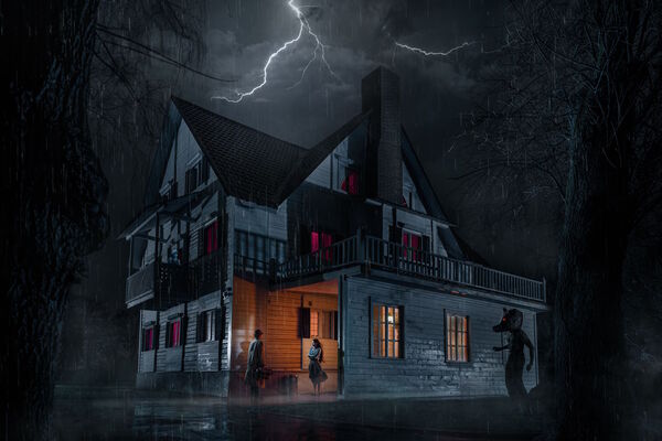 Фотография перформанса «Амитивилль»