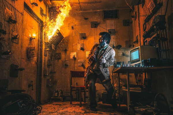 Фотография перформанса «Белый шум»