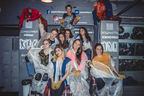 Команда «КвестОбзор» в квесте Жмурки в темноте